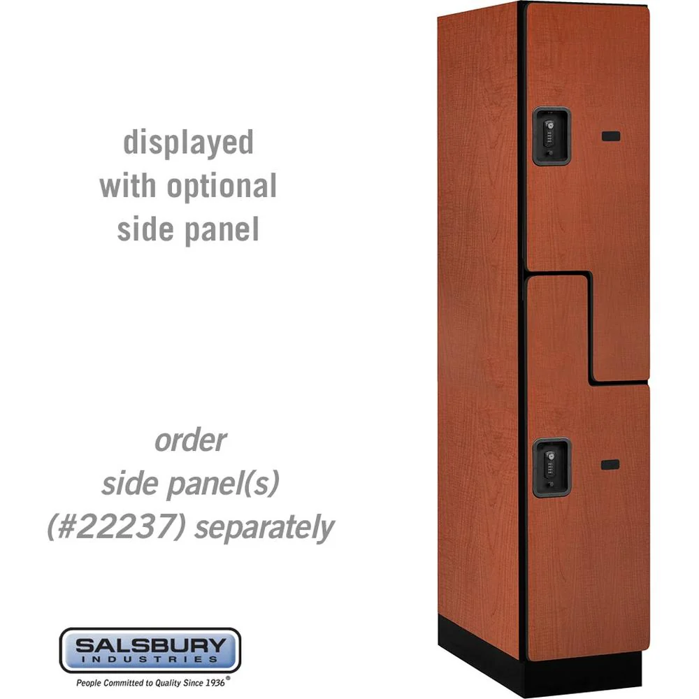 15" Wide Double Tier 'S' Style Designer Wood Locker - 1 Wide - 6 Feet High - 24" Deep by Salsbury - Image 19