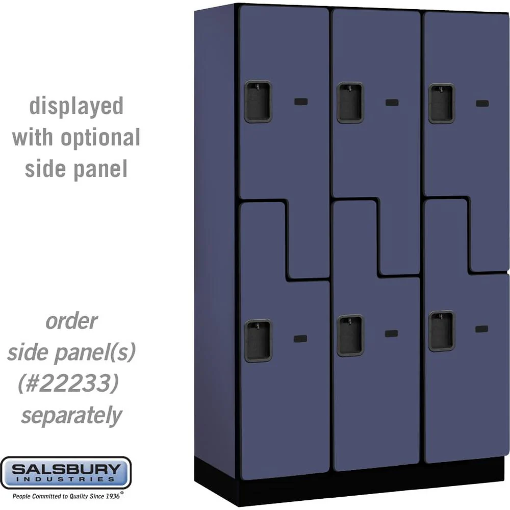 15" Wide Double Tier 'S' Style Designer Wood Locker - 3 Wide - 6 Feet High - 18" Deep by Salsbury - Image 12