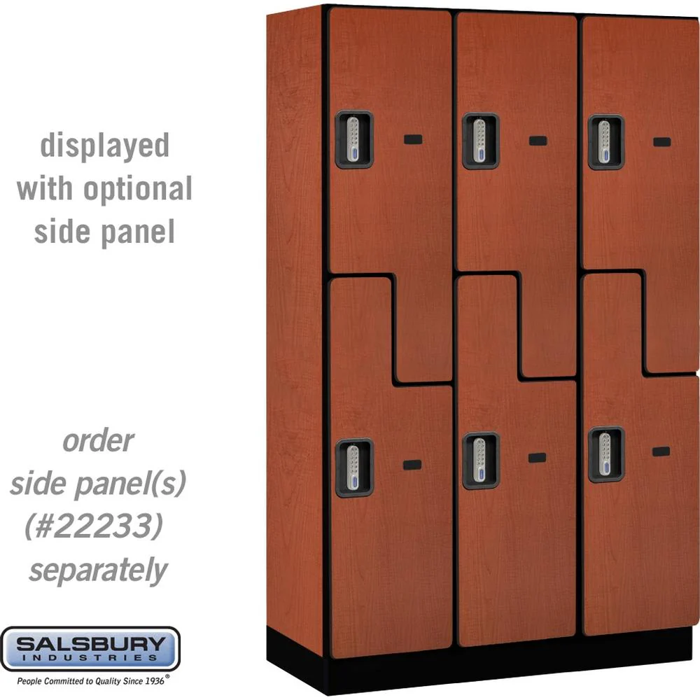 15" Wide Double Tier 'S' Style Designer Wood Locker - 3 Wide - 6 Feet High - 18" Deep by Salsbury - Image 20