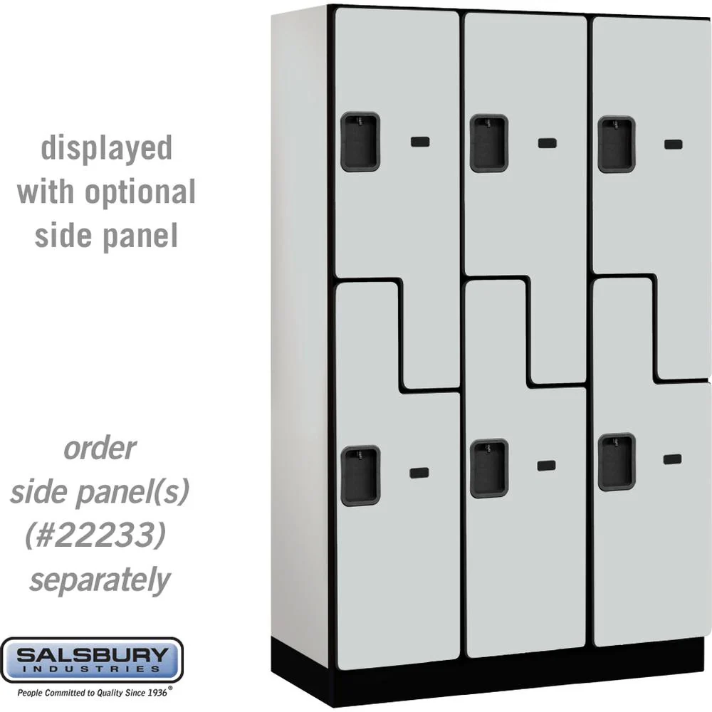 15" Wide Double Tier 'S' Style Designer Wood Locker - 3 Wide - 6 Feet High - 18" Deep by Salsbury - Image 22