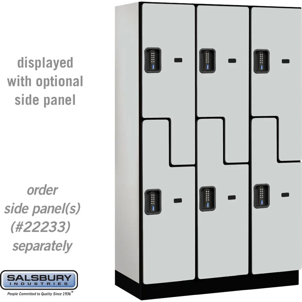 15" Wide Double Tier 'S' Style Designer Wood Locker - 3 Wide - 6 Feet High - 18" Deep by Salsbury - Image 23