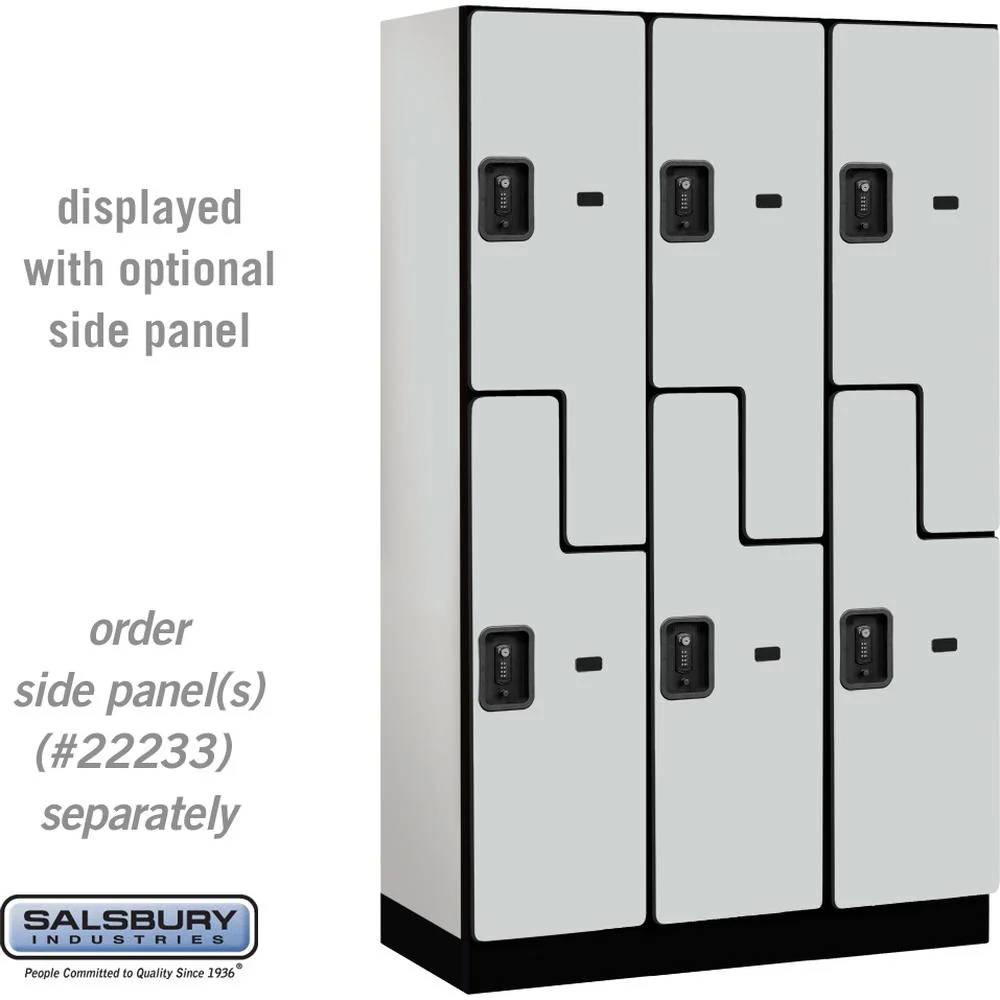 15" Wide Double Tier 'S' Style Designer Wood Locker - 3 Wide - 6 Feet High - 18" Deep by Salsbury - Image 24