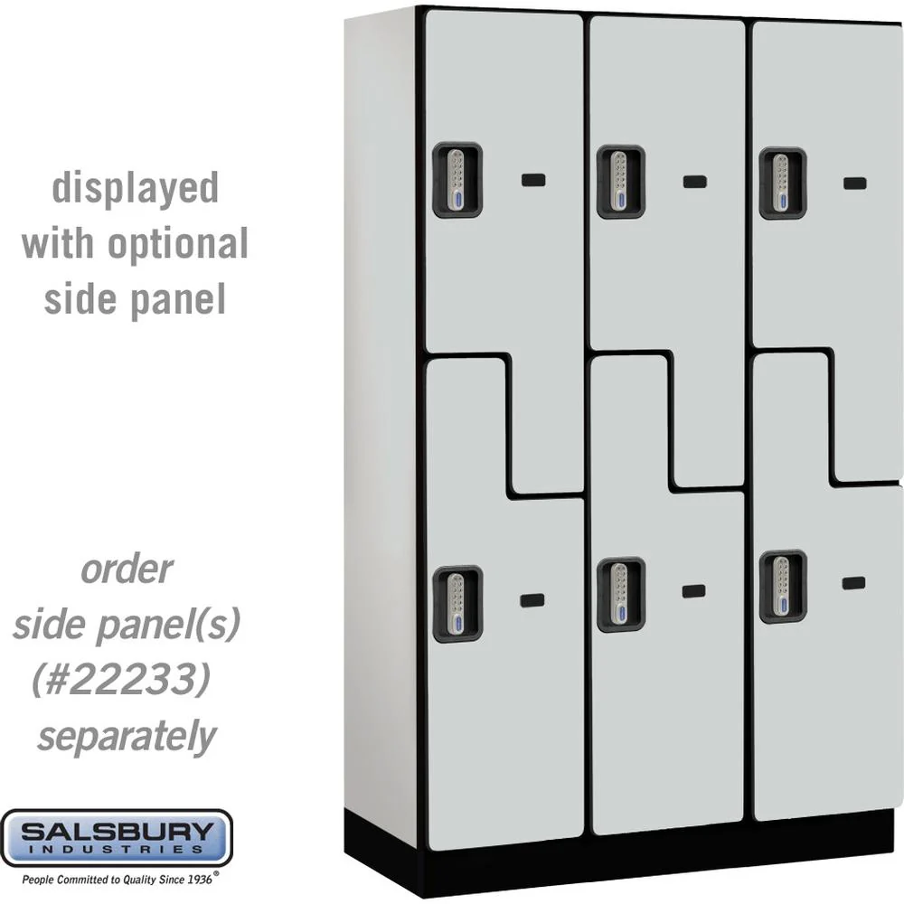 15" Wide Double Tier 'S' Style Designer Wood Locker - 3 Wide - 6 Feet High - 18" Deep by Salsbury - Image 25