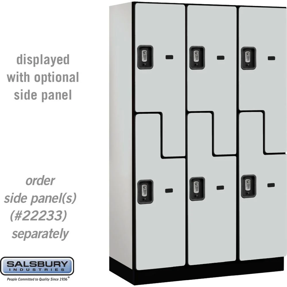 15" Wide Double Tier 'S' Style Designer Wood Locker - 3 Wide - 6 Feet High - 18" Deep by Salsbury - Image 26