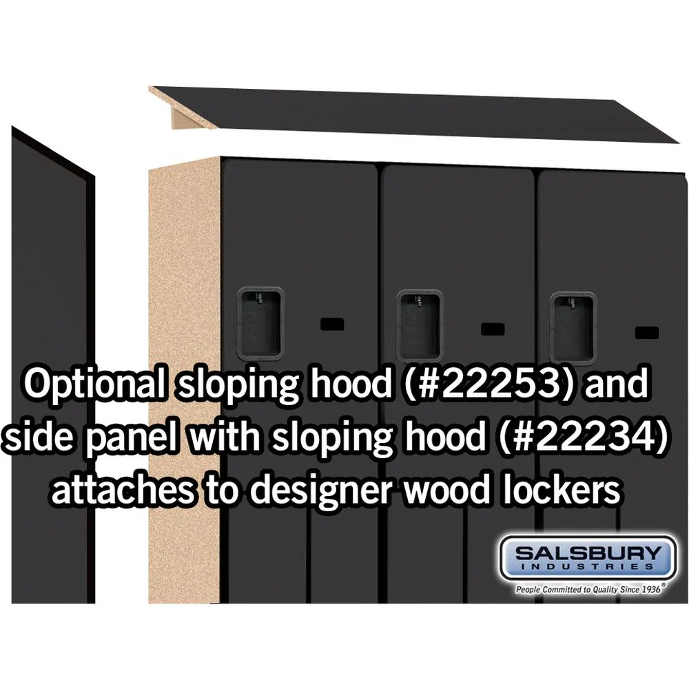 15" Wide Double Tier 'S' Style Designer Wood Locker - 3 Wide - 6 Feet High - 18" Deep by Salsbury - Image 6