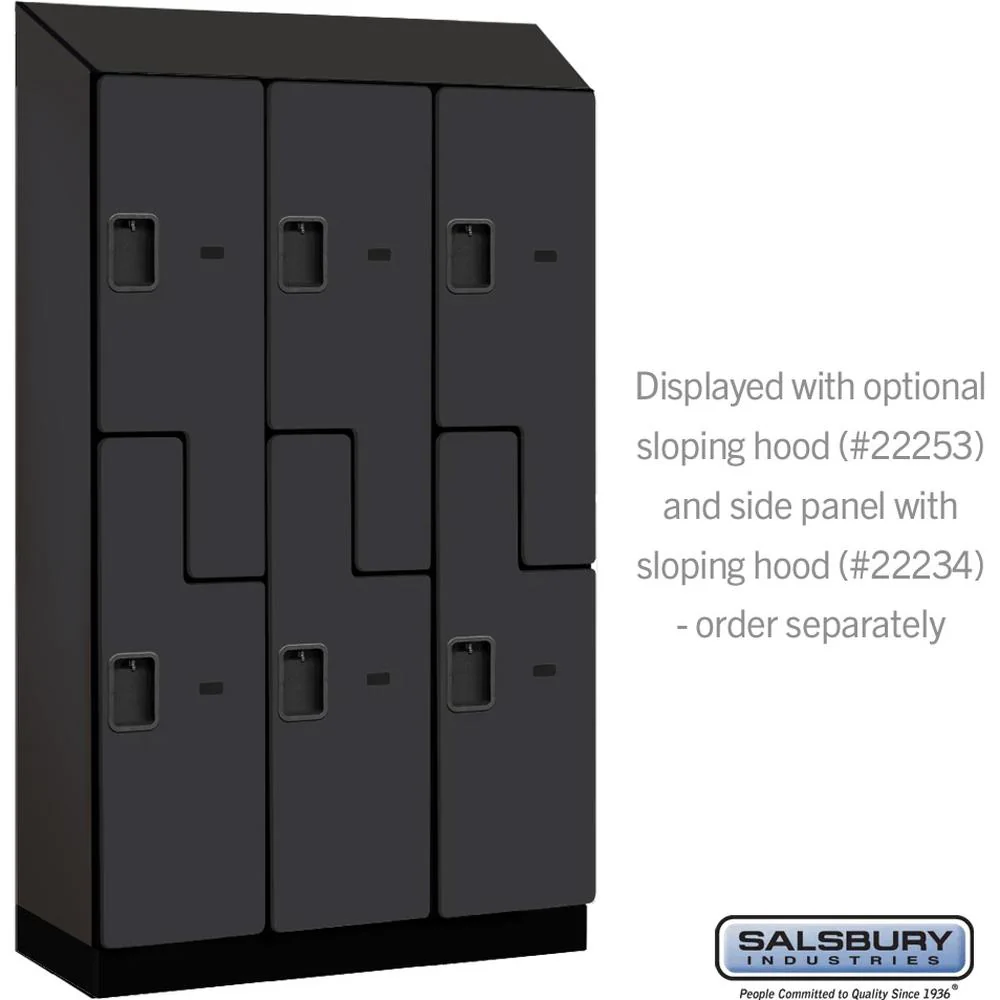 15" Wide Double Tier 'S' Style Designer Wood Locker - 3 Wide - 6 Feet High - 18" Deep by Salsbury - Image 7