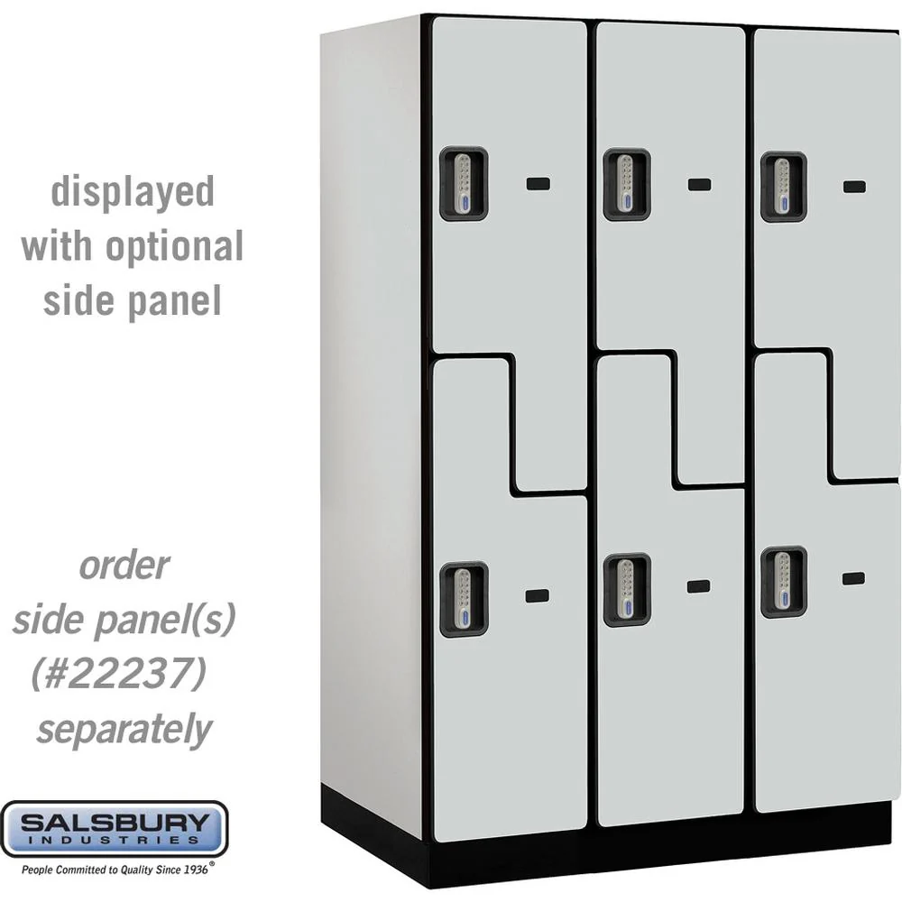 15" Wide Double Tier 'S' Style Designer Wood Locker - 3 Wide - 6 Feet High - 24" Deep by Salsbury - Image 25