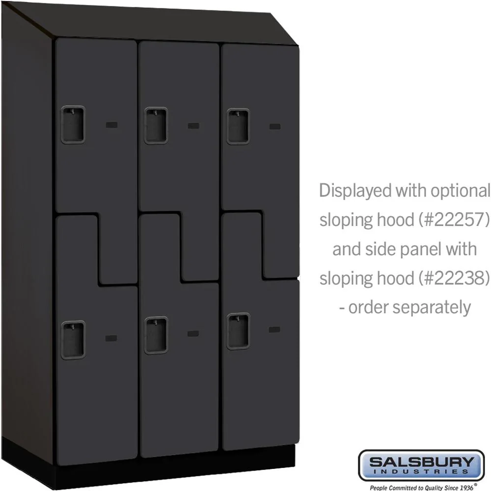 15" Wide Double Tier 'S' Style Designer Wood Locker - 3 Wide - 6 Feet High - 24" Deep by Salsbury - Image 7