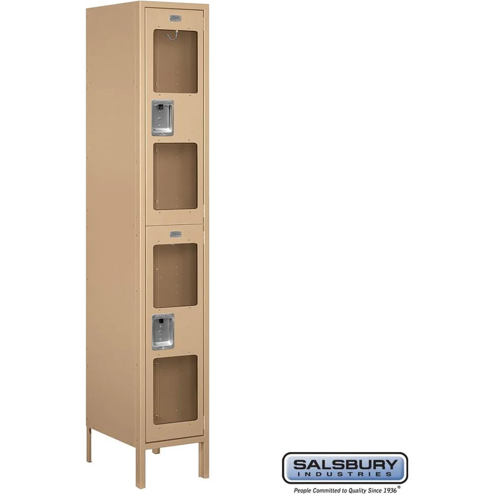 15" Wide Double Tier See-Through Metal Locker - 1 Wide - 6 Feet High - 18" Deep by Salsbury - Image 10