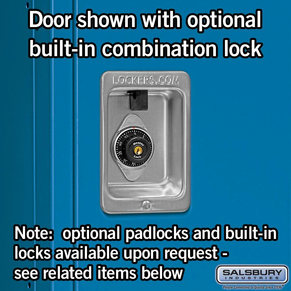 15" Wide Double Tier Standard Metal Locker - 1 Wide - 6 Feet High - 15" Deep by Salsbury - Image 4