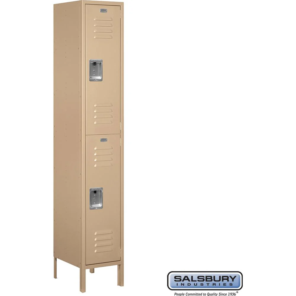 15" Wide Double Tier Standard Metal Locker - 1 Wide - 6 Feet High - 15" Deep by Salsbury - Image 8