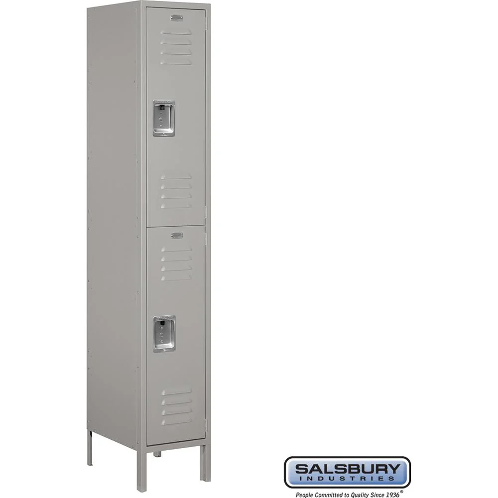 15" Wide Double Tier Standard Metal Locker - 1 Wide - 6 Feet High - 18" Deep by Salsbury - Image 6