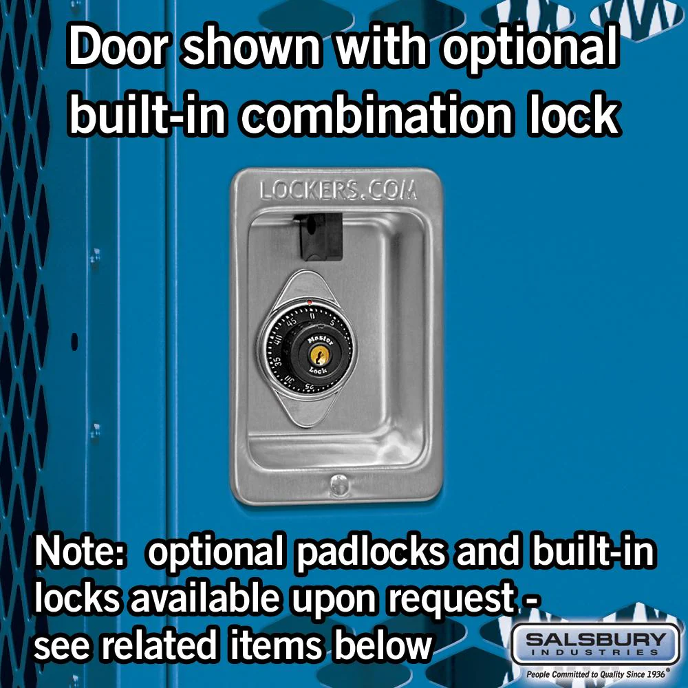 15" Wide Double Tier Vented Metal Locker - 3 Wide - 6 Feet High - 15" Deep by Salsbury - Image 4