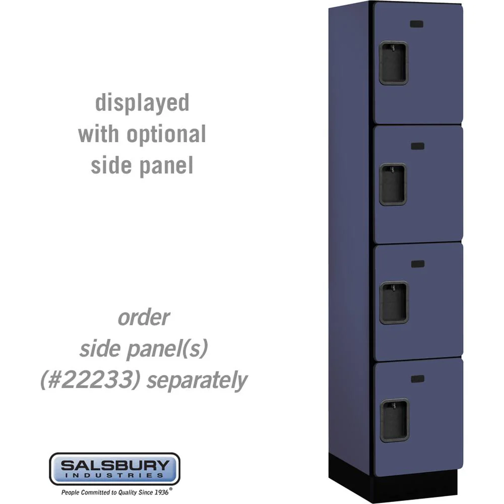 15" Wide Four Tier Designer Wood Locker - 1 Wide - 6 Feet High - 18" Deep by Salsbury - Image 12