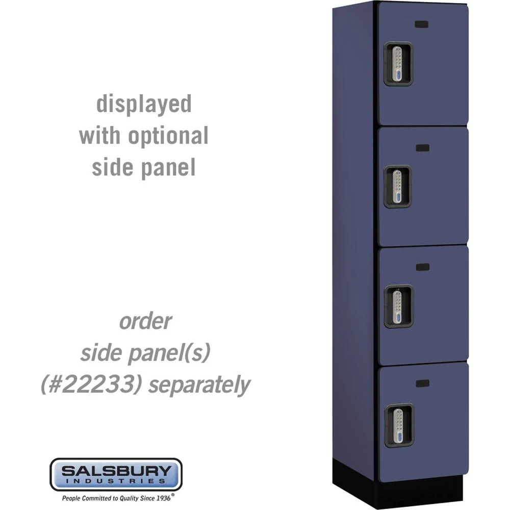 15" Wide Four Tier Designer Wood Locker - 1 Wide - 6 Feet High - 18" Deep by Salsbury - Image 15