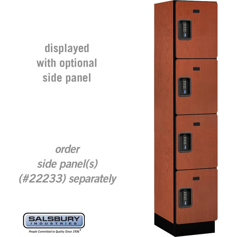 15" Wide Four Tier Designer Wood Locker - 1 Wide - 6 Feet High - 18" Deep by Salsbury - Image 18
