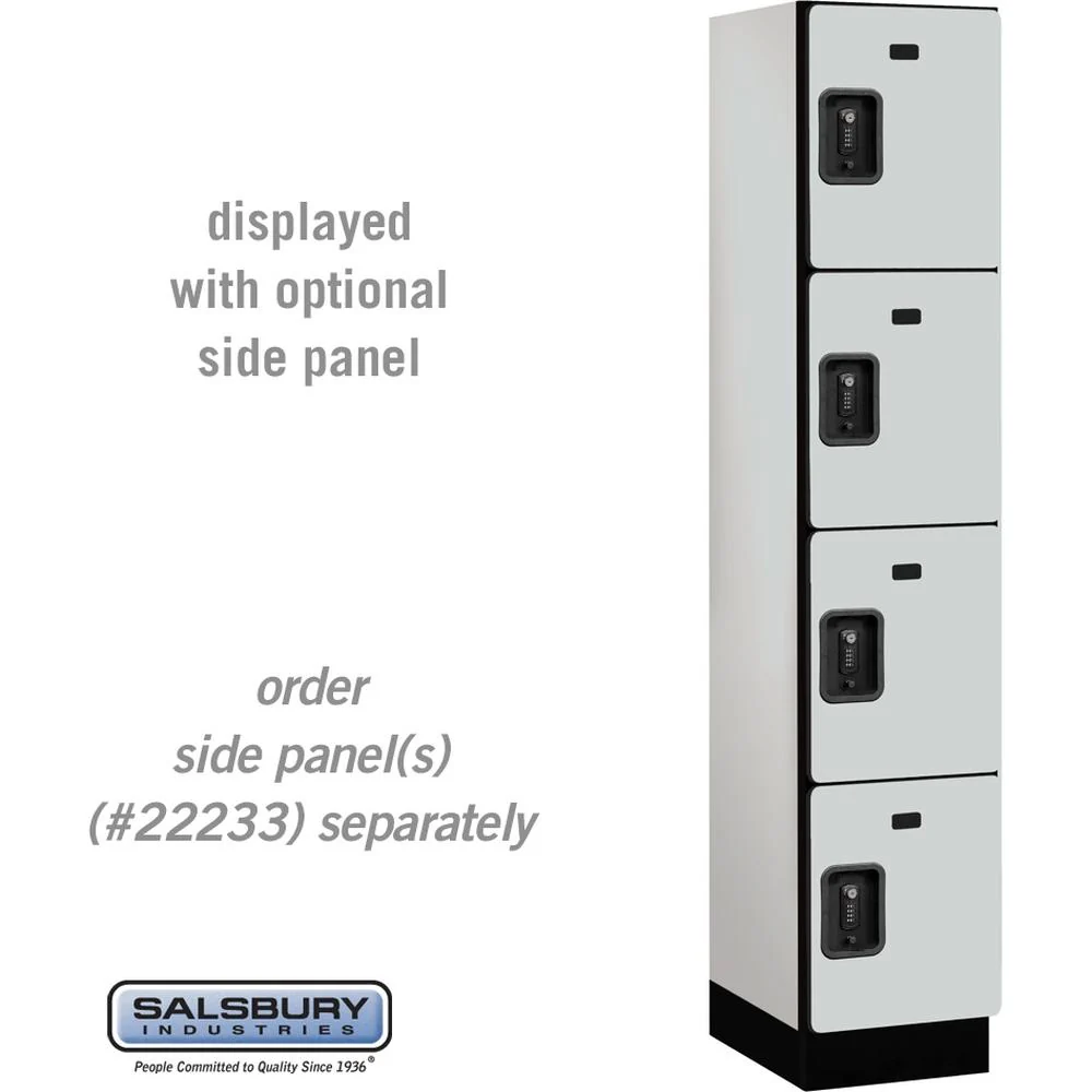 15" Wide Four Tier Designer Wood Locker - 1 Wide - 6 Feet High - 18" Deep by Salsbury - Image 24