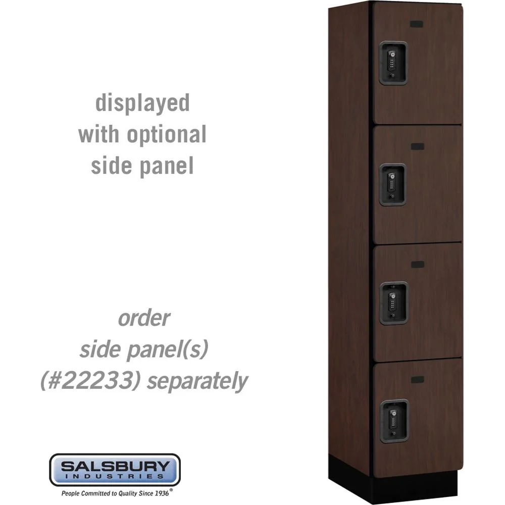 15" Wide Four Tier Designer Wood Locker - 1 Wide - 6 Feet High - 18" Deep by Salsbury - Image 29