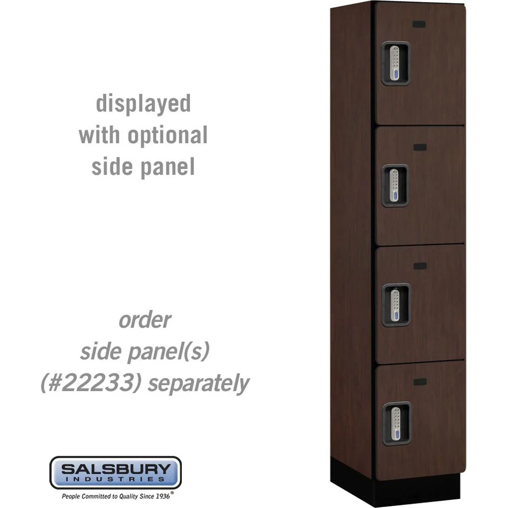 15" Wide Four Tier Designer Wood Locker - 1 Wide - 6 Feet High - 18" Deep by Salsbury - Image 30