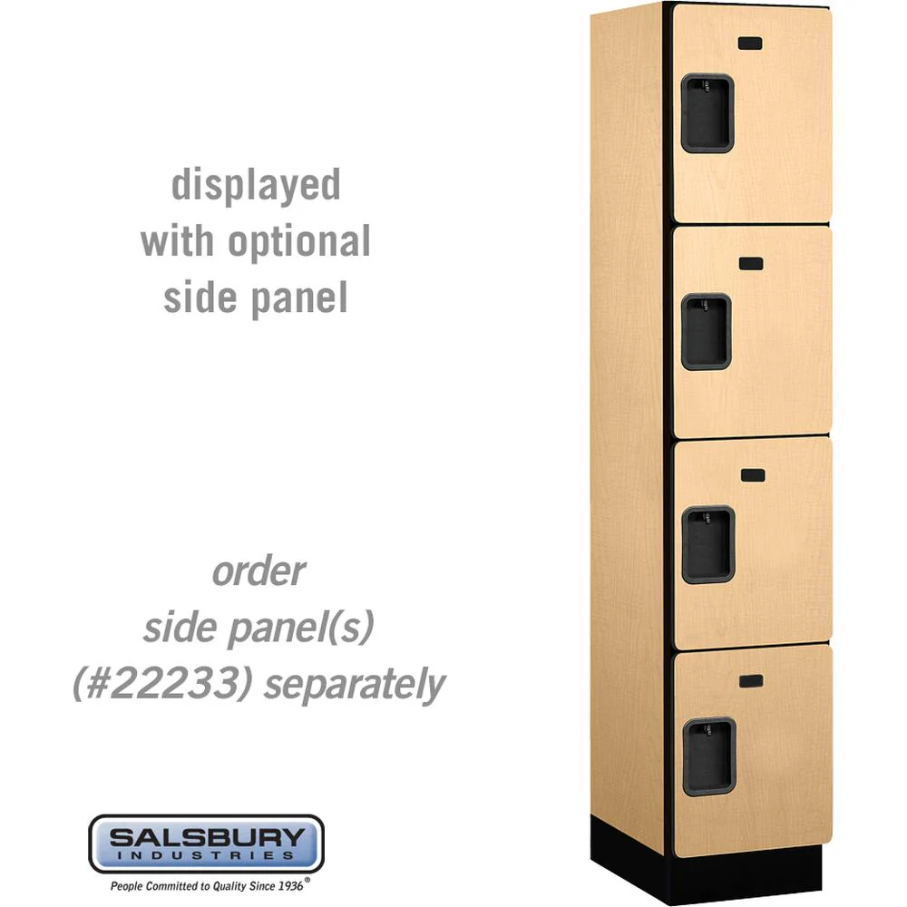 15" Wide Four Tier Designer Wood Locker - 1 Wide - 6 Feet High - 18" Deep by Salsbury - Image 32