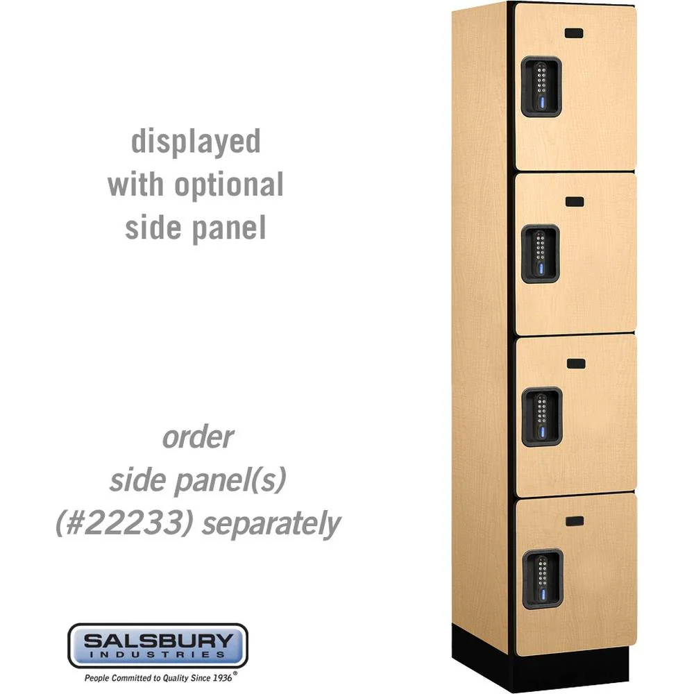 15" Wide Four Tier Designer Wood Locker - 1 Wide - 6 Feet High - 18" Deep by Salsbury - Image 33