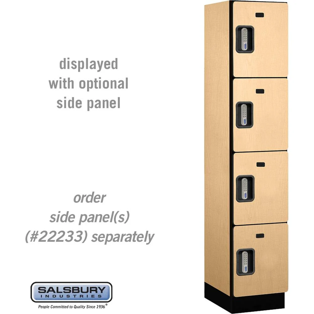 15" Wide Four Tier Designer Wood Locker - 1 Wide - 6 Feet High - 18" Deep by Salsbury - Image 35