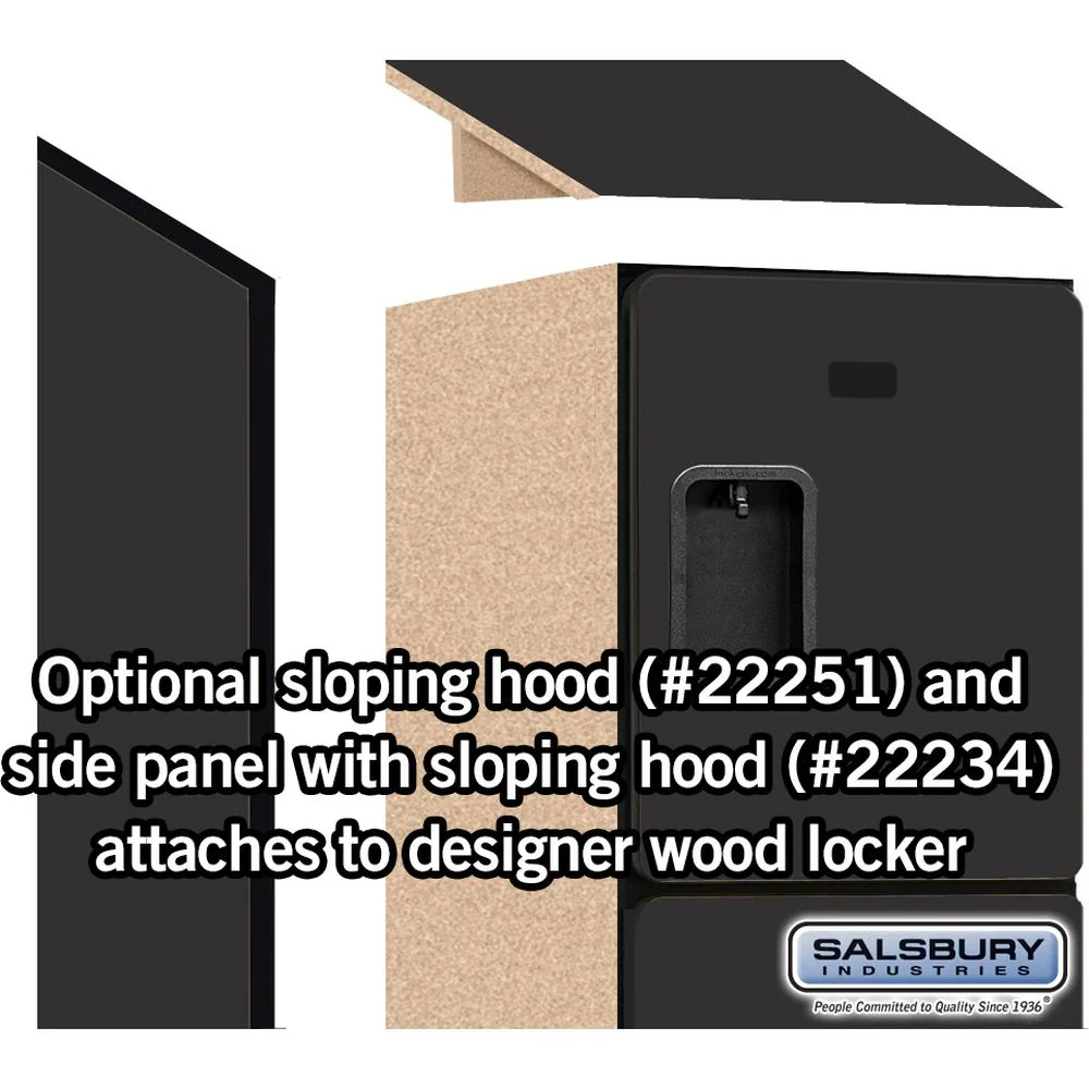 15" Wide Four Tier Designer Wood Locker - 1 Wide - 6 Feet High - 18" Deep by Salsbury - Image 6