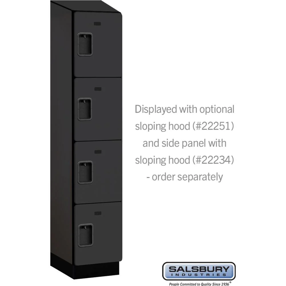 15" Wide Four Tier Designer Wood Locker - 1 Wide - 6 Feet High - 18" Deep by Salsbury - Image 7
