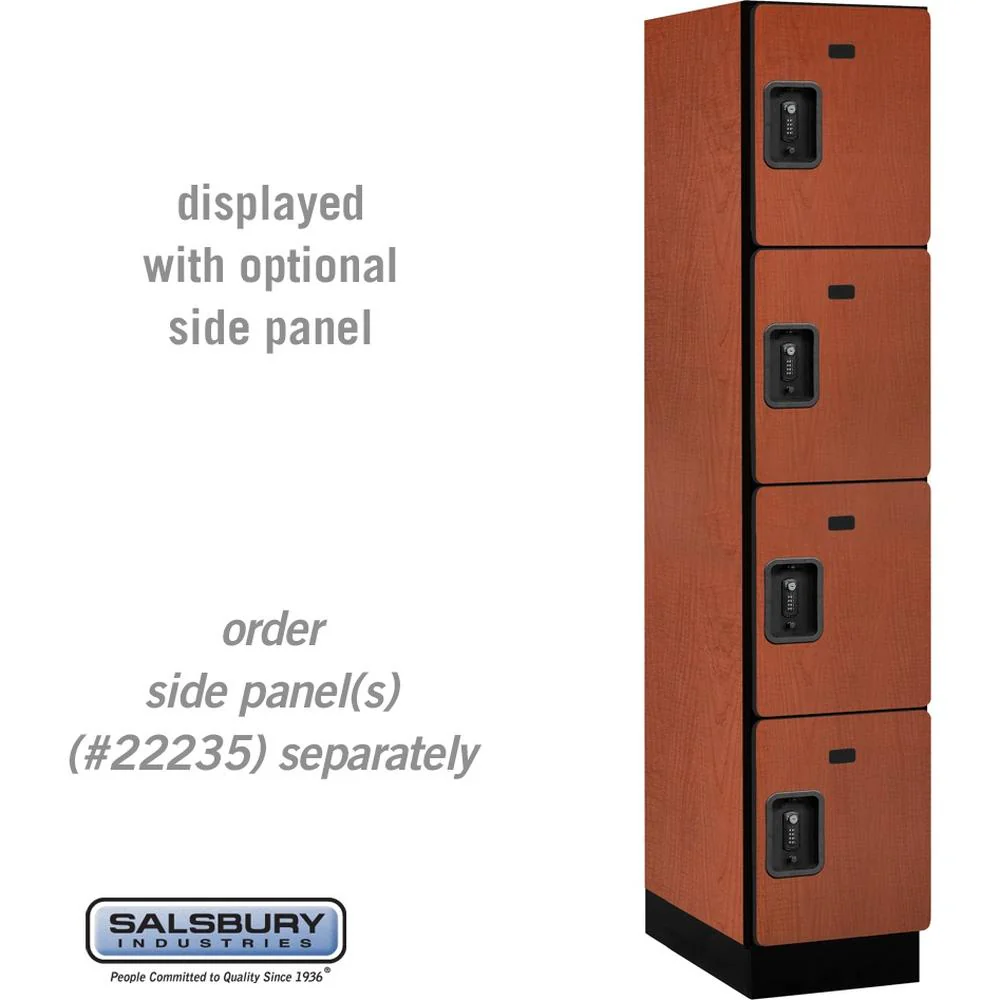 15" Wide Four Tier Designer Wood Locker - 1 Wide - 6 Feet High - 21" Deep by Salsbury - Image 19