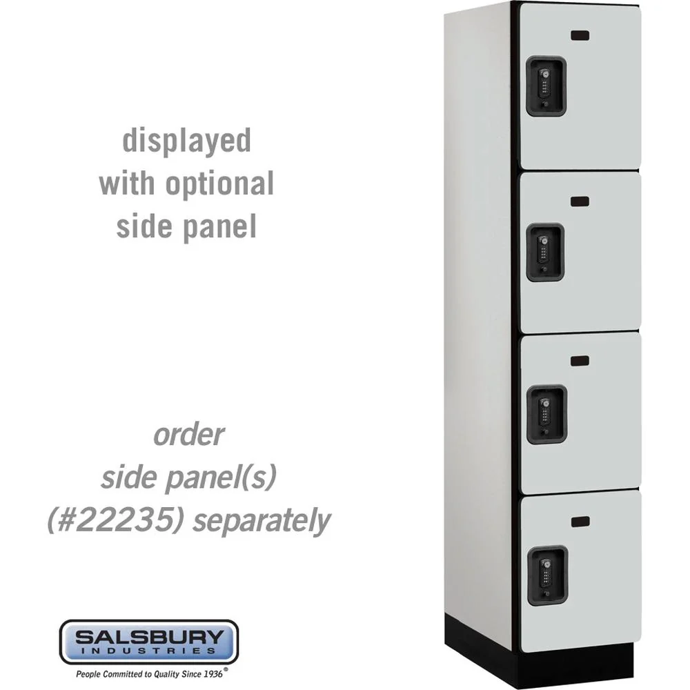 15" Wide Four Tier Designer Wood Locker - 1 Wide - 6 Feet High - 21" Deep by Salsbury - Image 24