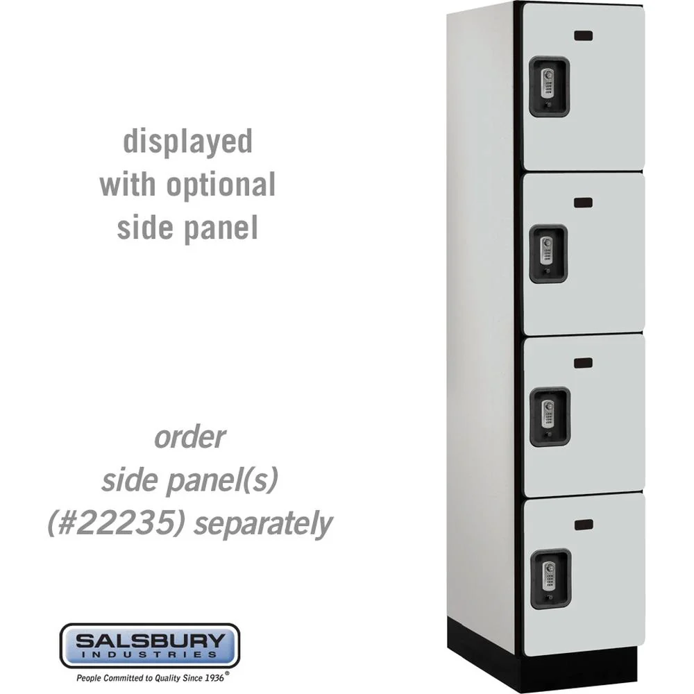 15" Wide Four Tier Designer Wood Locker - 1 Wide - 6 Feet High - 21" Deep by Salsbury - Image 26