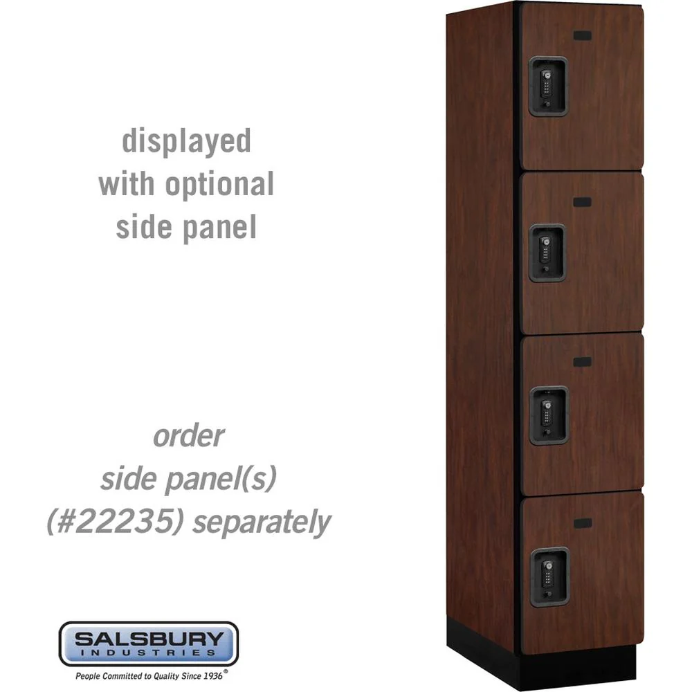 15" Wide Four Tier Designer Wood Locker - 1 Wide - 6 Feet High - 21" Deep by Salsbury - Image 29