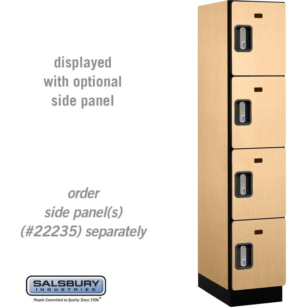 15" Wide Four Tier Designer Wood Locker - 1 Wide - 6 Feet High - 21" Deep by Salsbury - Image 35