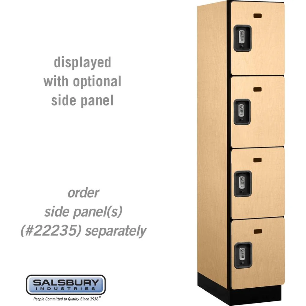 15" Wide Four Tier Designer Wood Locker - 1 Wide - 6 Feet High - 21" Deep by Salsbury - Image 36