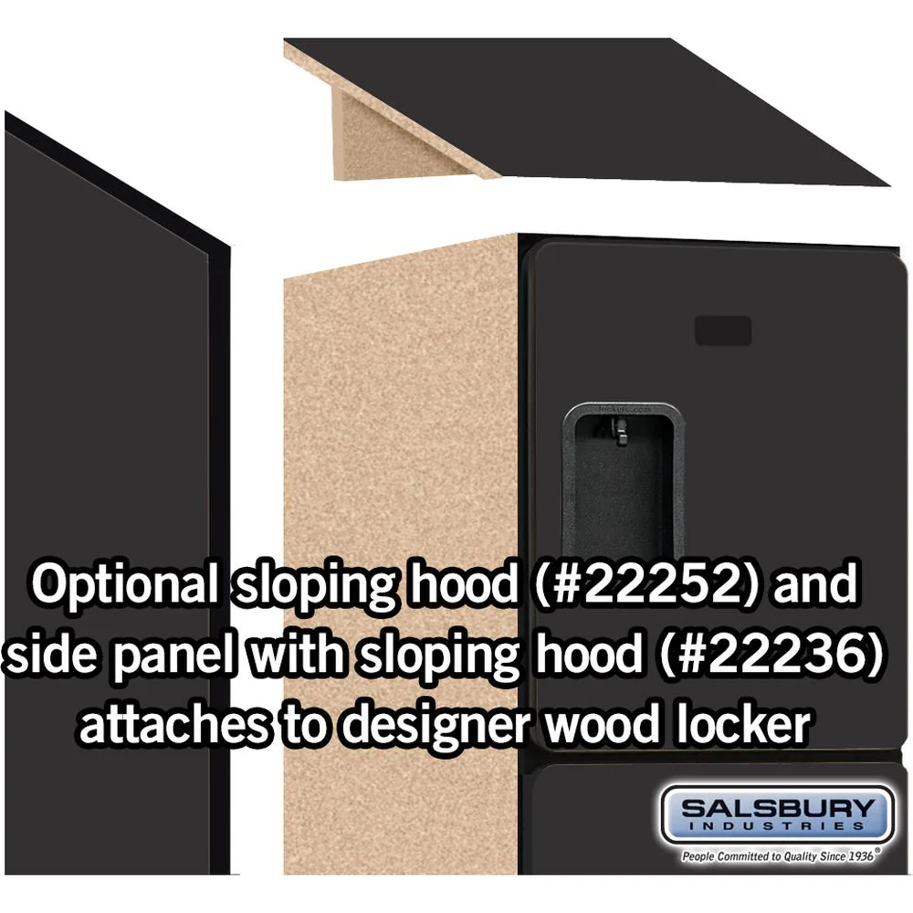 15" Wide Four Tier Designer Wood Locker - 1 Wide - 6 Feet High - 21" Deep by Salsbury - Image 6
