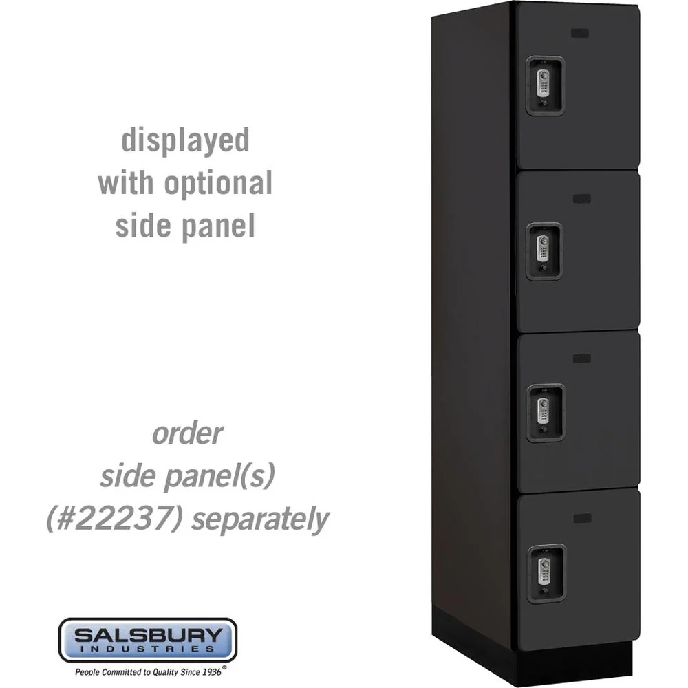 15" Wide Four Tier Designer Wood Locker - 1 Wide - 6 Feet High - 24" Deep by Salsbury - Image 11