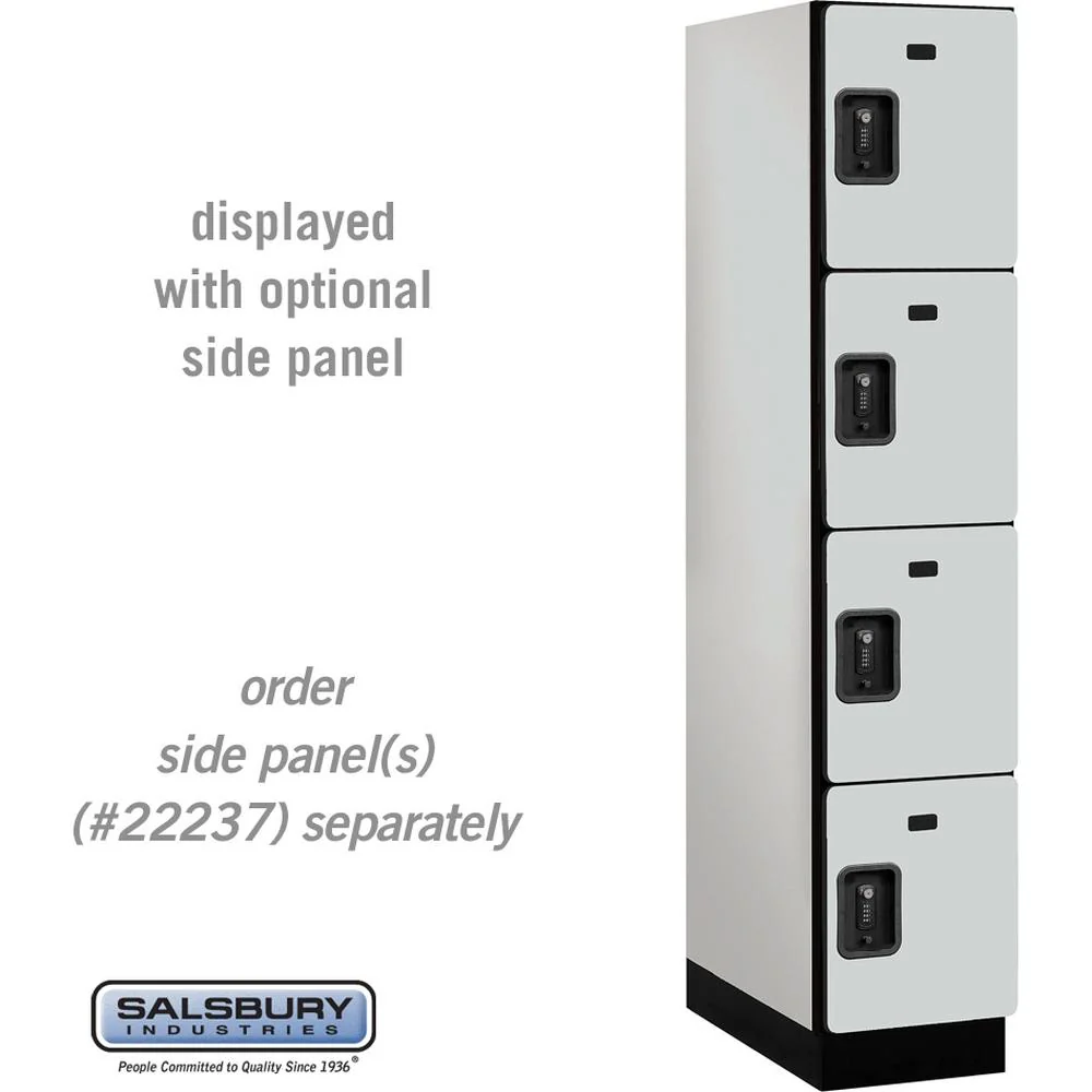 15" Wide Four Tier Designer Wood Locker - 1 Wide - 6 Feet High - 24" Deep by Salsbury - Image 24