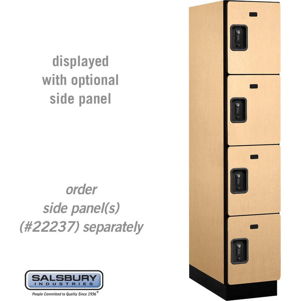 15" Wide Four Tier Designer Wood Locker - 1 Wide - 6 Feet High - 24" Deep by Salsbury - Image 34