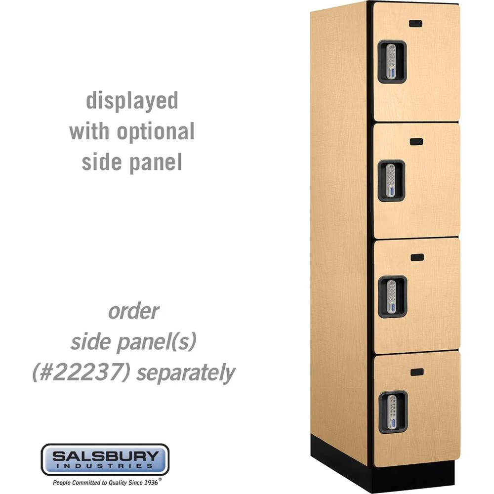 15" Wide Four Tier Designer Wood Locker - 1 Wide - 6 Feet High - 24" Deep by Salsbury - Image 35