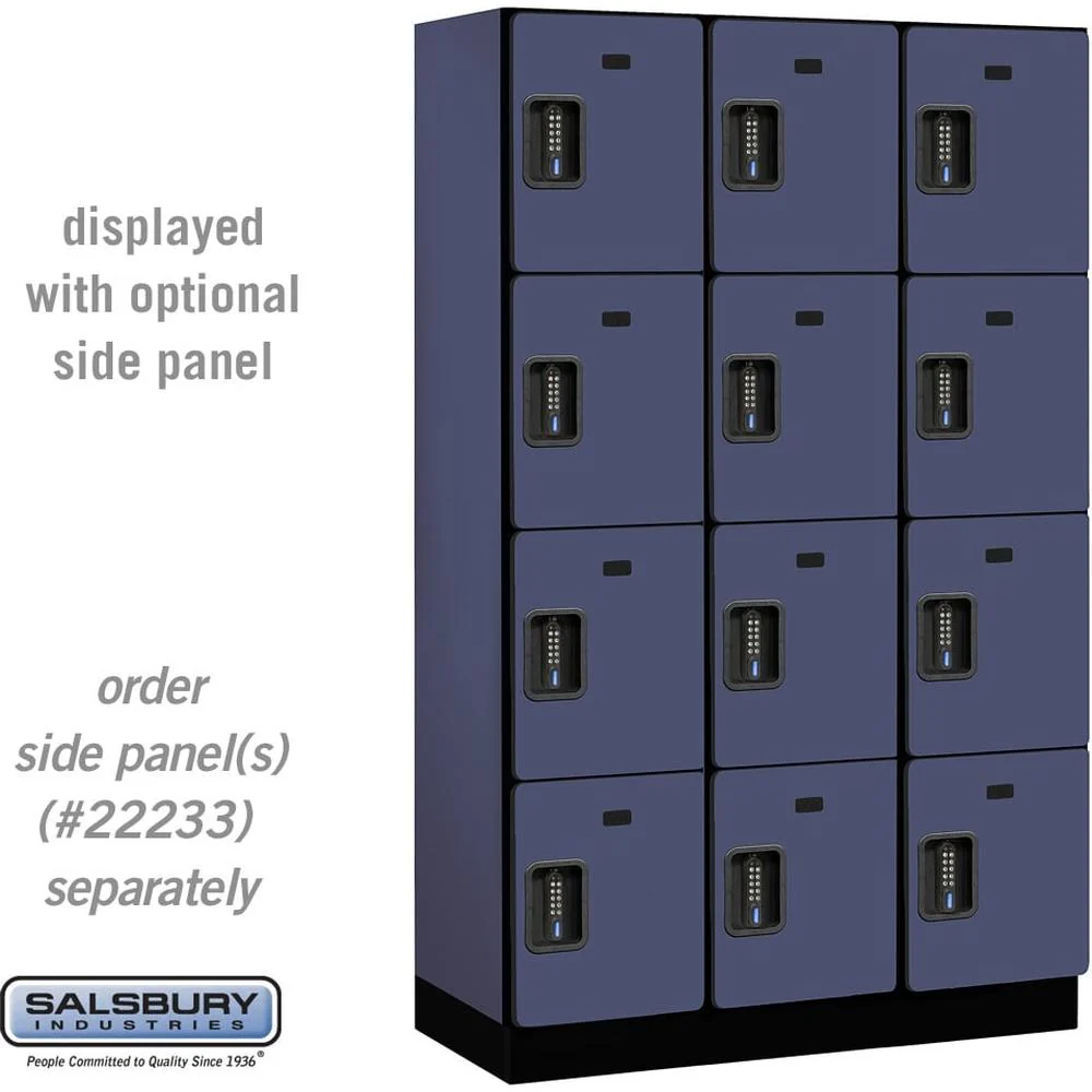 15" Wide Four Tier Designer Wood Locker - 3 Wide - 6 Feet High - 18" Deep by Salsbury - Image 13