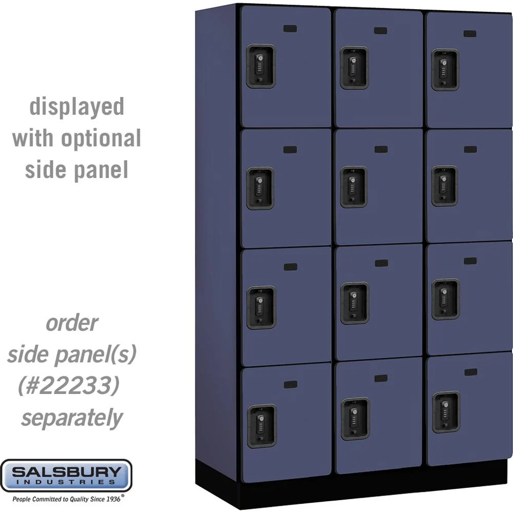 15" Wide Four Tier Designer Wood Locker - 3 Wide - 6 Feet High - 18" Deep by Salsbury - Image 14