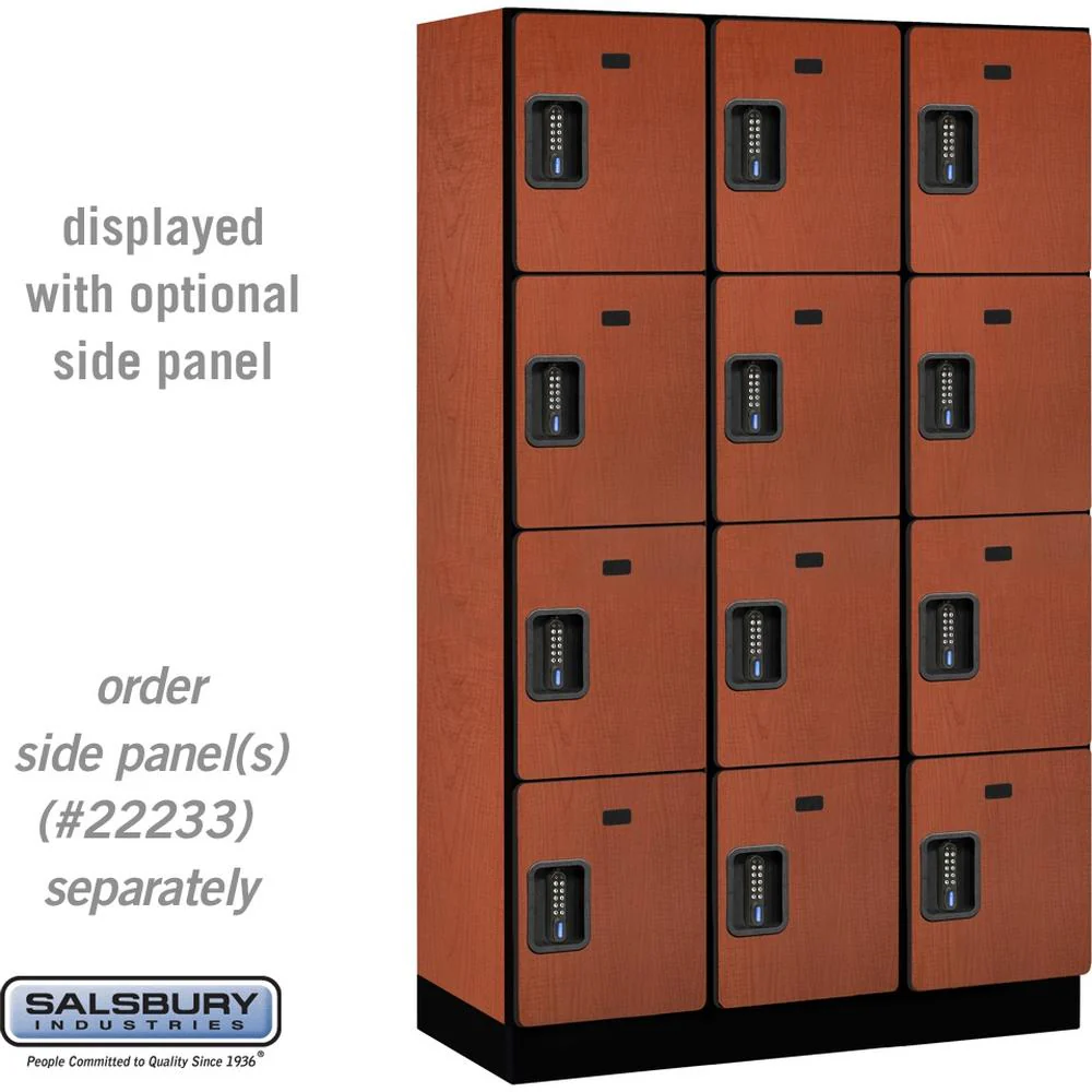 15" Wide Four Tier Designer Wood Locker - 3 Wide - 6 Feet High - 18" Deep by Salsbury - Image 18