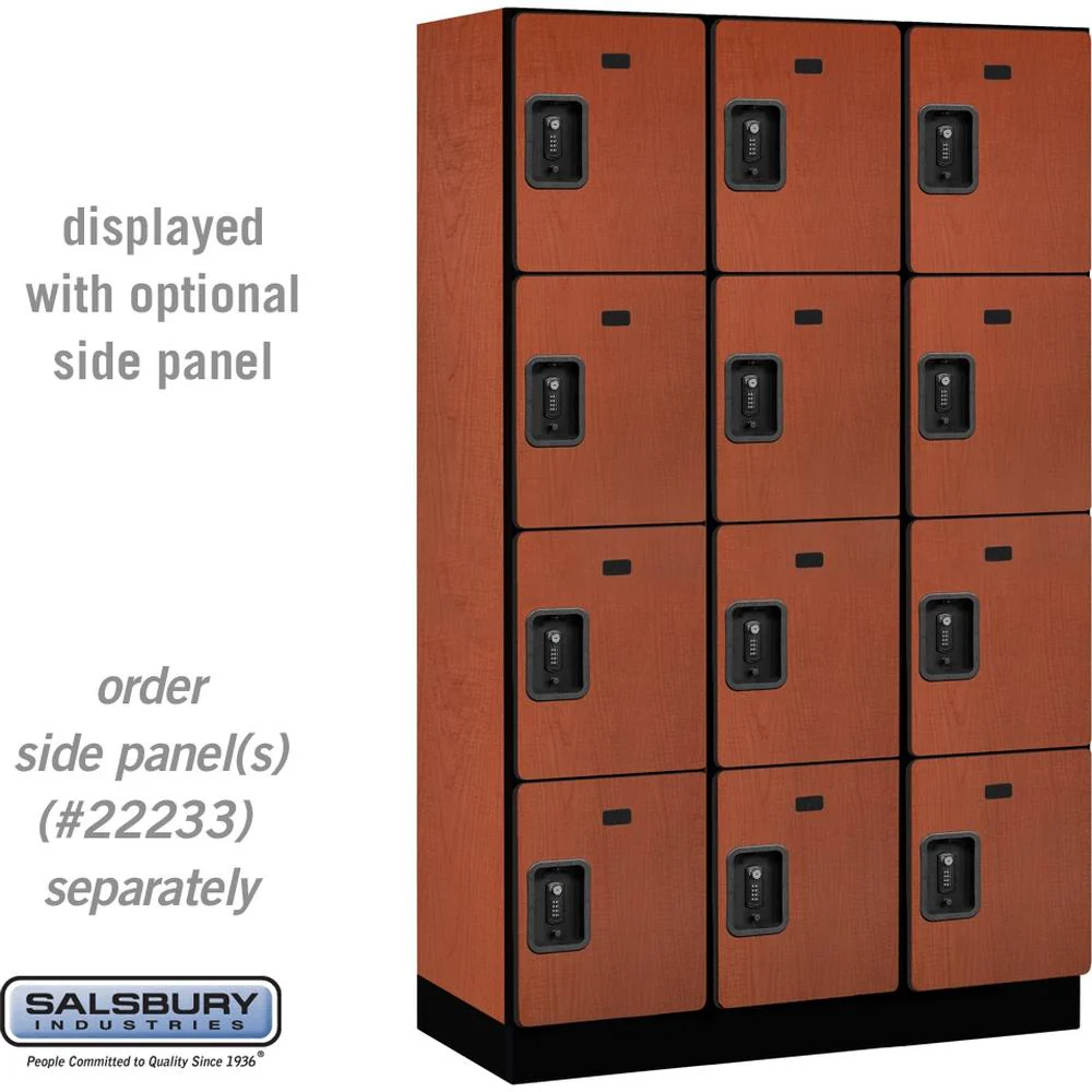 15" Wide Four Tier Designer Wood Locker - 3 Wide - 6 Feet High - 18" Deep by Salsbury - Image 19