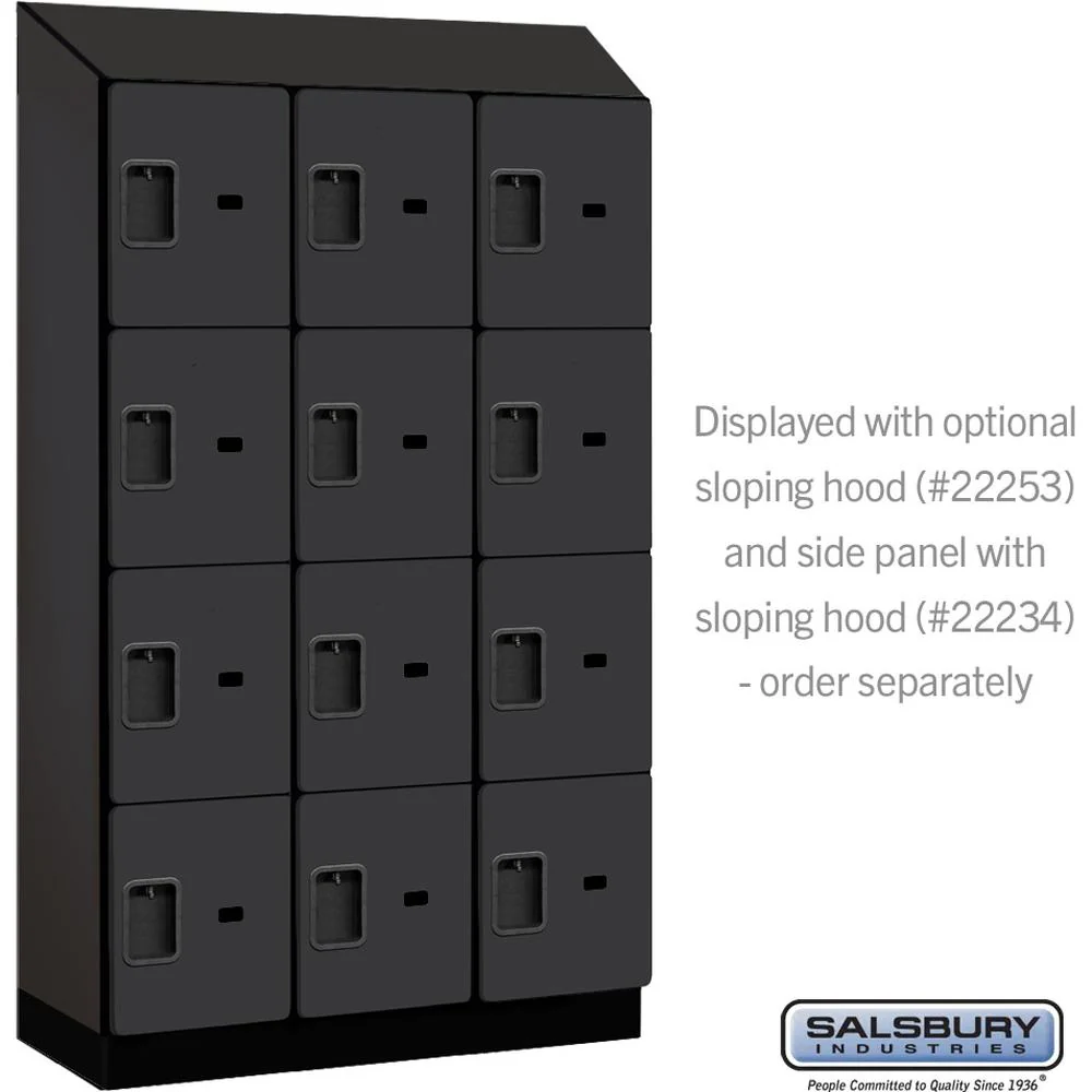 15" Wide Four Tier Designer Wood Locker - 3 Wide - 6 Feet High - 18" Deep by Salsbury - Image 7