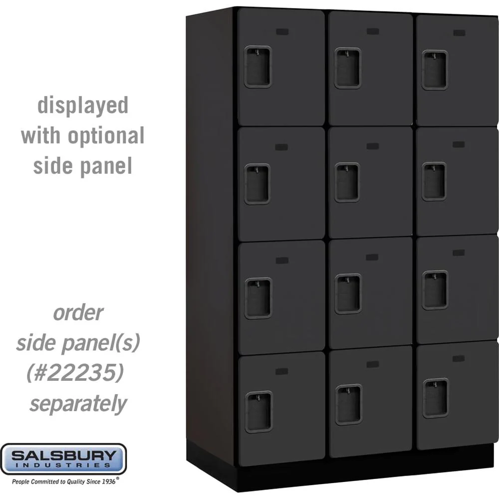 15" Wide Four Tier Designer Wood Locker - 3 Wide - 6 Feet High - 21" Deep by Salsbury