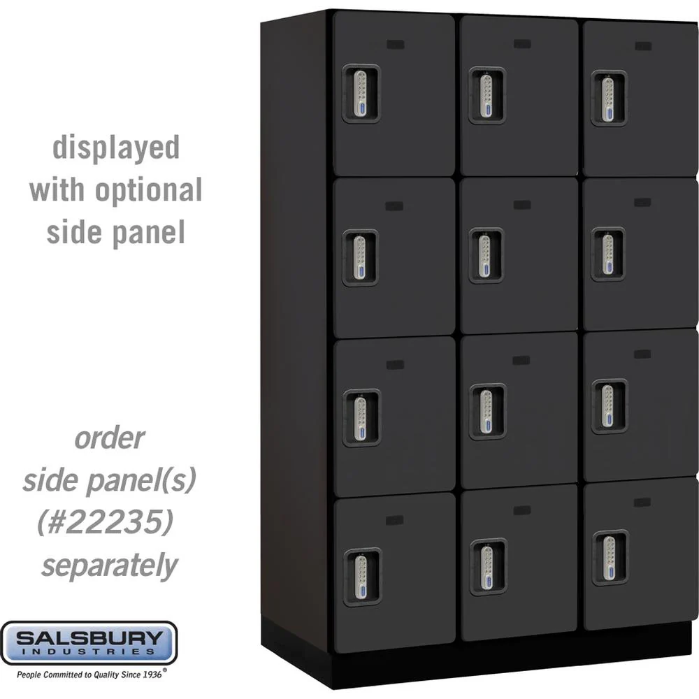 15" Wide Four Tier Designer Wood Locker - 3 Wide - 6 Feet High - 21" Deep by Salsbury - Image 10