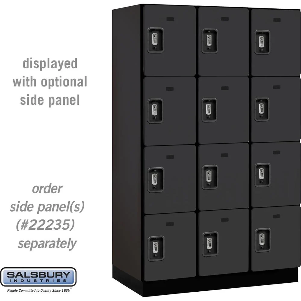 15" Wide Four Tier Designer Wood Locker - 3 Wide - 6 Feet High - 21" Deep by Salsbury - Image 11