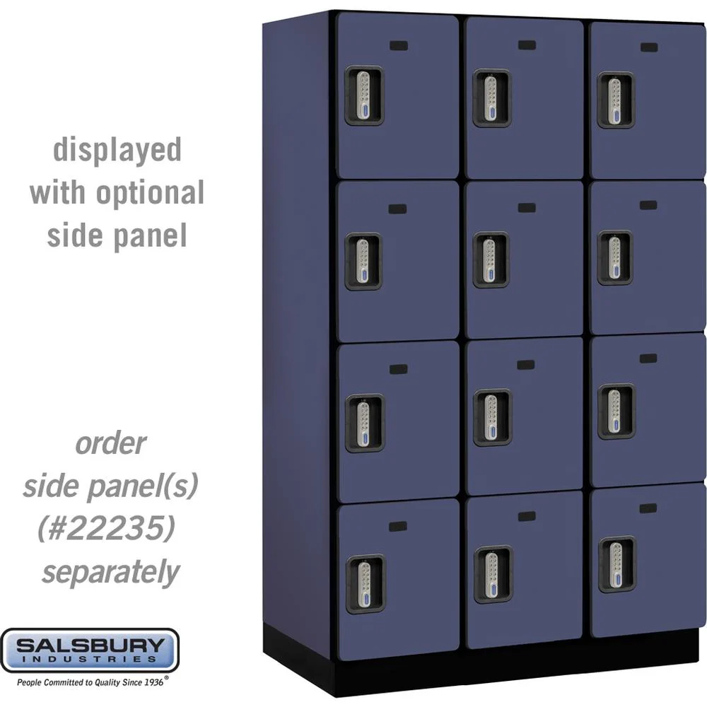 15" Wide Four Tier Designer Wood Locker - 3 Wide - 6 Feet High - 21" Deep by Salsbury - Image 15