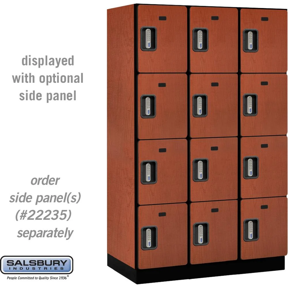 15" Wide Four Tier Designer Wood Locker - 3 Wide - 6 Feet High - 21" Deep by Salsbury - Image 20