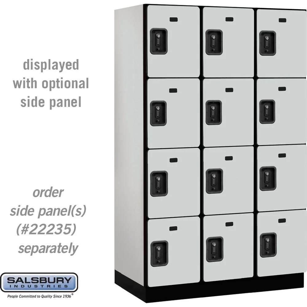 15" Wide Four Tier Designer Wood Locker - 3 Wide - 6 Feet High - 21" Deep by Salsbury - Image 24